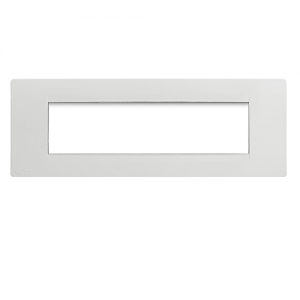 Placa Premium 6H con Bastidor y Cajetin Plastico Blanco