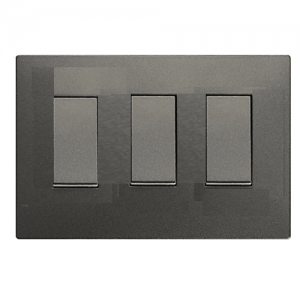 Interruptor Premium Triple No Neon Negro