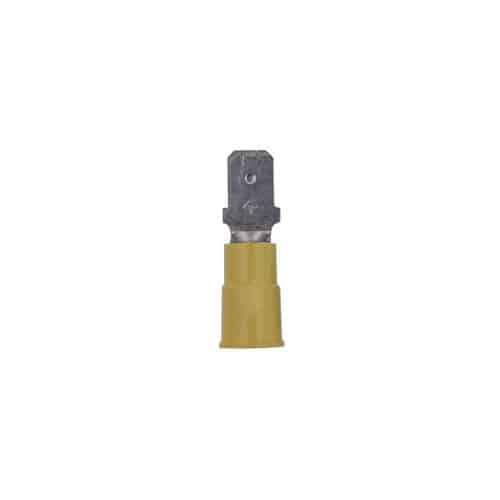 Terminal Aislado Tipo Faston Macho / 4-6Mm² / 12-10Awg / 24A / Amarillo