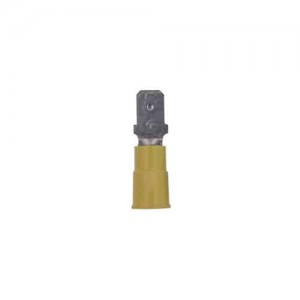 Terminal Aislado Tipo Faston Macho / 4-6Mm² / 12-10Awg / 24A / Amarillo