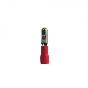 Terminal Aislado Tipo Bala Macho / 0.5-1.5Mm² / 22-16Awg / 10A / Rojo