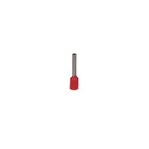 Terminal Aislado Tipo Pin Hueco / 1.5Mm² / 16A / Rojo