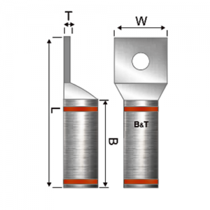 Terminal Bimetálica Un Ojo Barril Largo 250 Kcmil