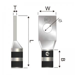 Terminal En Cobre Estañado Corto 2/0 AWG