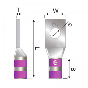 Terminal En Cobre Estañado Corto 4/0 AWG