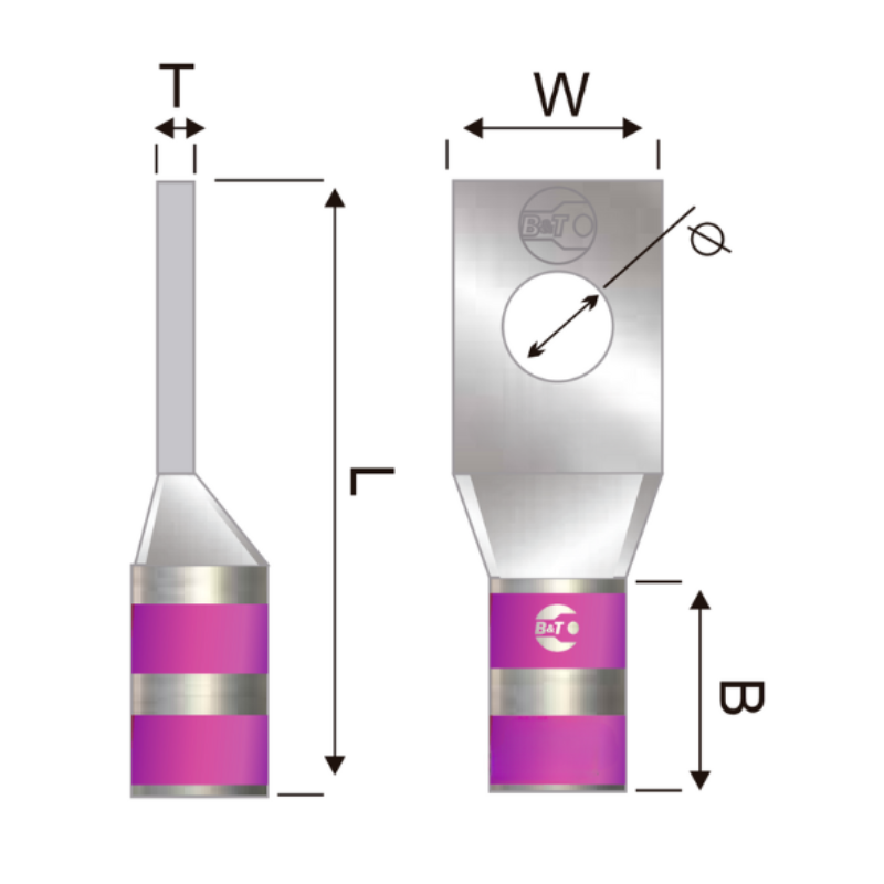 Terminal En Cobre Estañado Corto 700 Kcmil