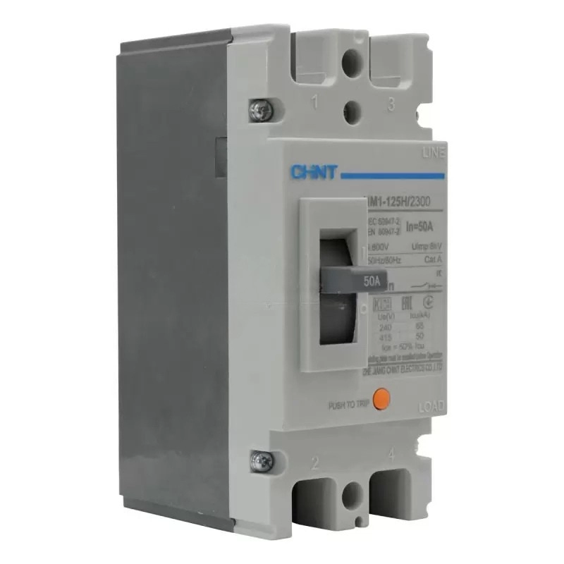 Breaker Industrial Chint 2 Polos 50A, 690V - 125H