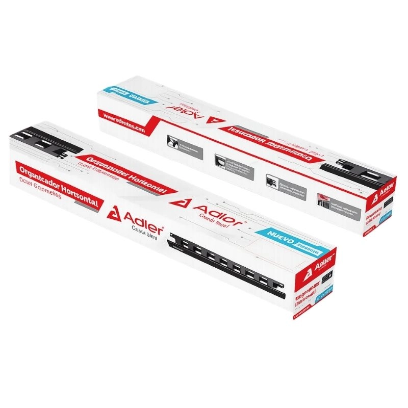 Organizador horizontal de 19- canaleta 40x40