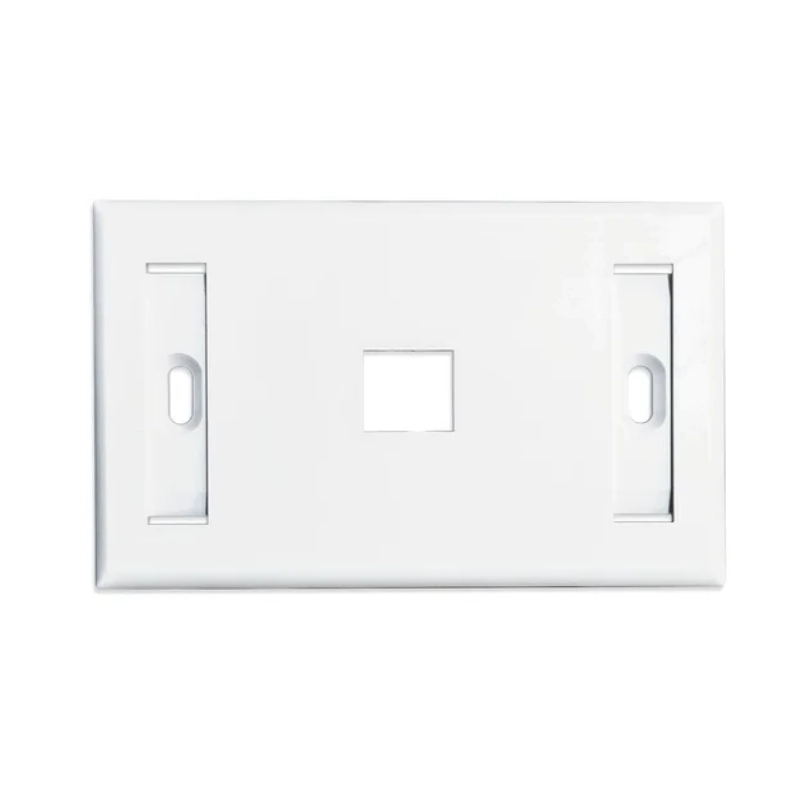 Faceplate blanco para 1 puerto rj45