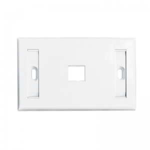Faceplate blanco para 1 puerto rj45