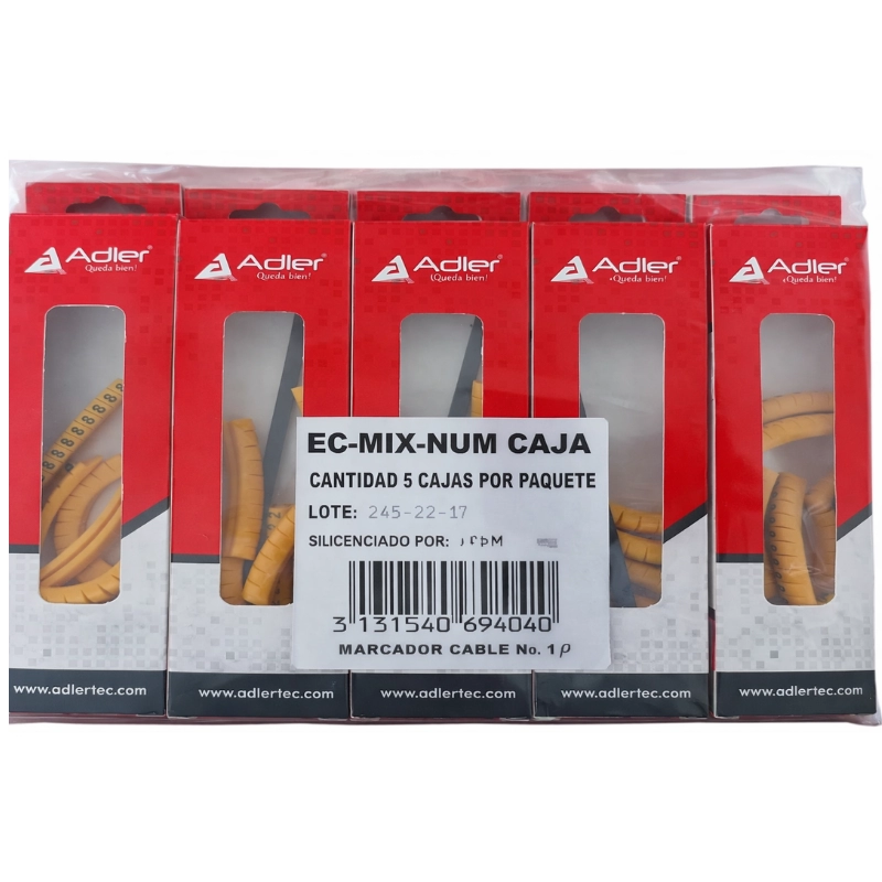 Marcador de cable LetrasLetra individual por caja  (A-B-C-L-R-S-T-X-Y-Z)