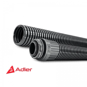 Coraza Nylon con Retardante a la llama / gris (28mm) Cerrada