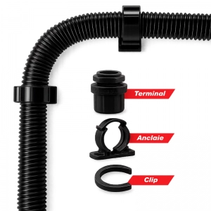 Coraza Nylon con Retardante a la llama / Negro (17mm) Abierta