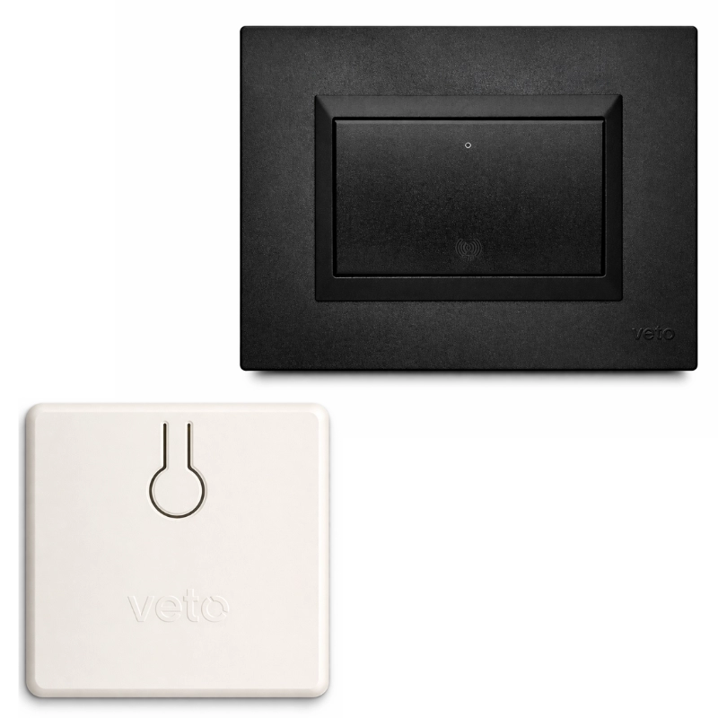 Kit interruptor kinetico simple + mini switch / Negro