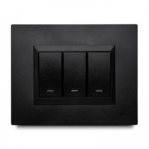 CONMUTADOR TRIPLE / Negro
