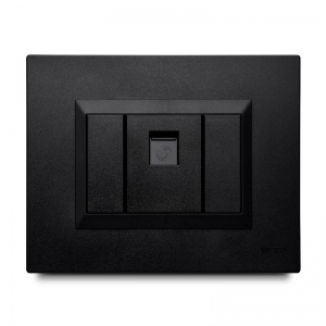 JACK TELEFONO RJ25 SIMPLE / Negro