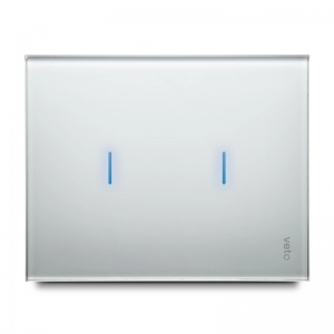 INTERRUPTOR INTELIGENTE DOBLE WiFi (L no N) / Blanco