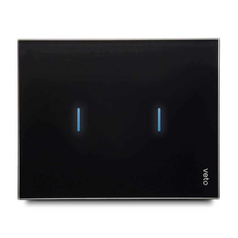 INTERRUPTOR INTELIGENTE DOBLE WiFi (L no N) / Negro