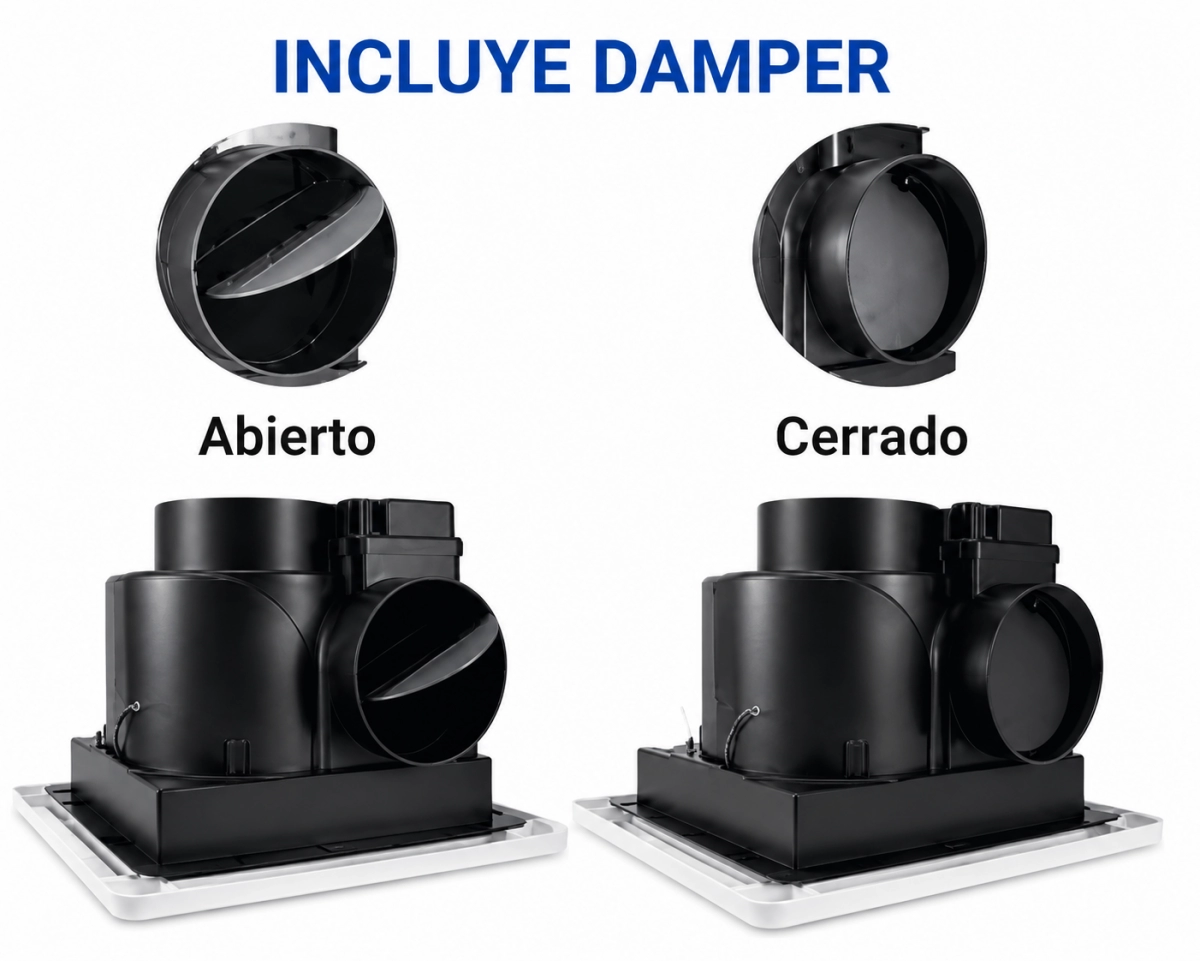 Extractor Centrífugo Tipo Falso Plafón Blanco 4
