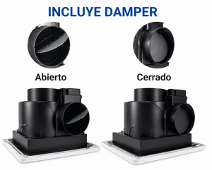 Extractor Centrífugo Tipo Falso Plafón Blanco 4