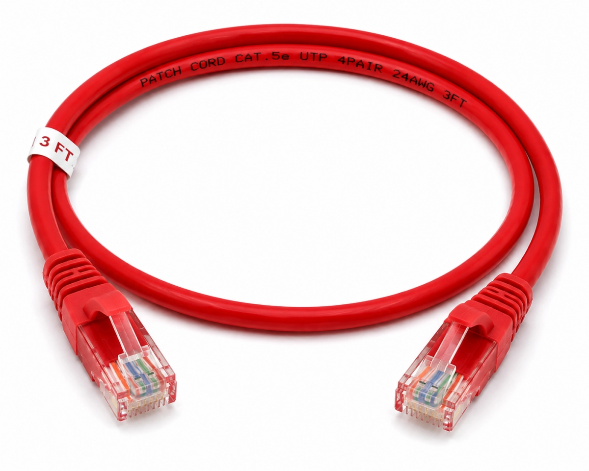 Patch cord Cat 5e 3 ft rojo