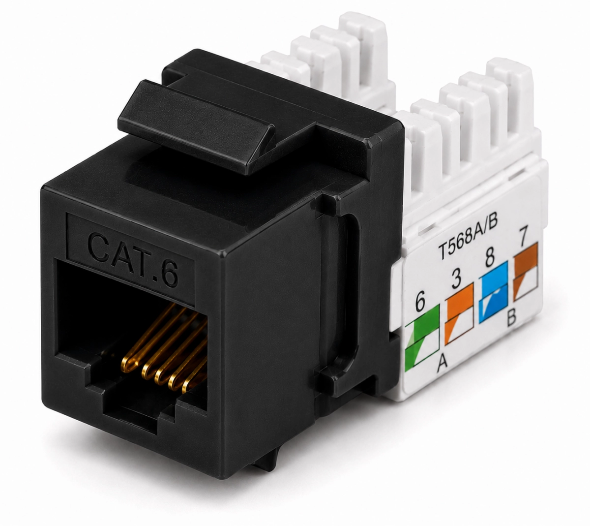Jack Cat 6 UTP negro