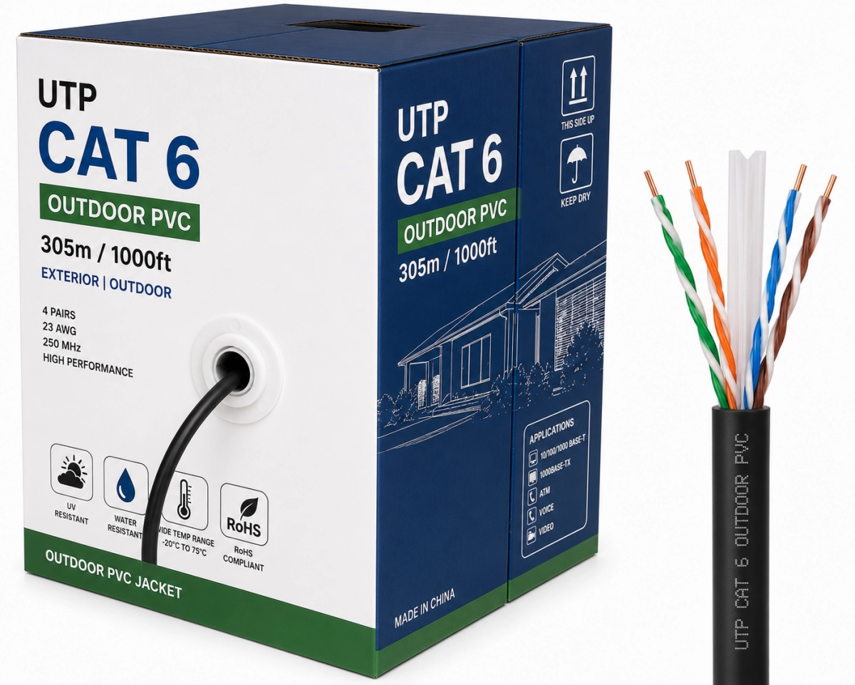 Cable UTP Cat 6 Outdoor PVC 305 m