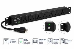 MULTITOMA TIERRA AISLADA 6 SALIDAS - RACK PDU