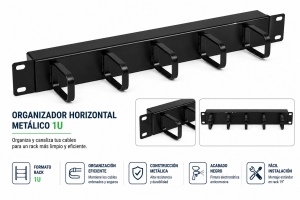 ORGANIZADOR HORIZONTAL METALICO 1U