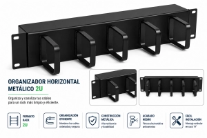 ORGANIZADOR HORIZONTAL METALICO 2U