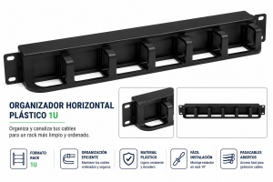 ORGANIZADOR HORIZONTAL PLASTICO 1U