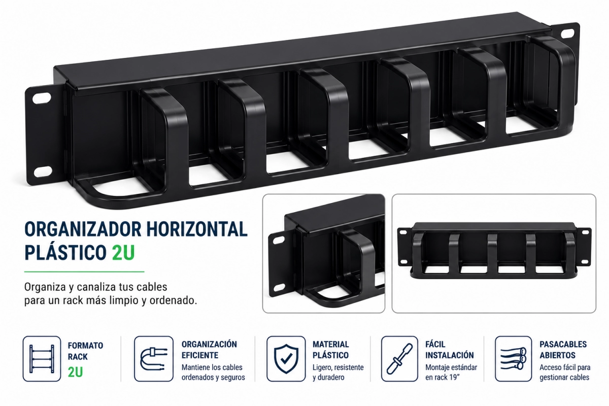 ORGANIZADOR HORIZONTAL PLASTICO 2U