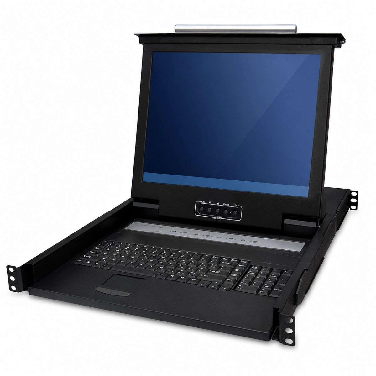 CONSOLA 1U MONITOR TECLADO MOUSE CON SWITCH KVM 8
