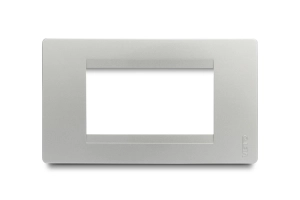 Placa Stilo Tomacorriente Plata Línea Premium