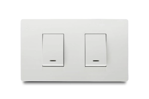 Interruptor Doble Blanco Línea Premium