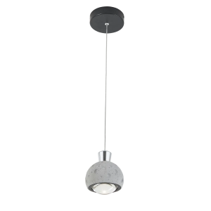 Lámpara LED colgante Pascua Pensil 1 8W 3000K cemento gris y negro