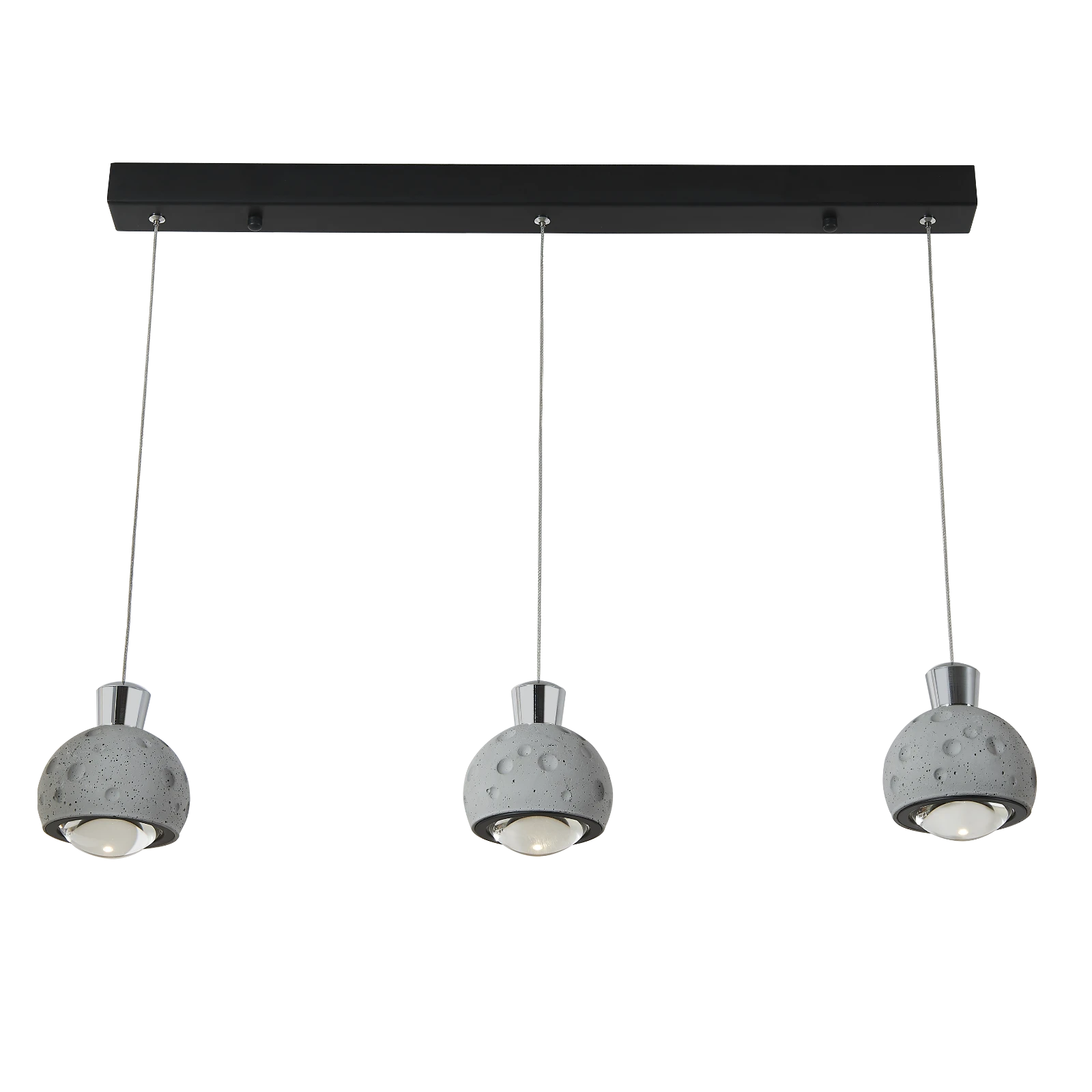 Lámpara LED colgante Pascua Pensil 3 24W 3000K cemento gris y negro