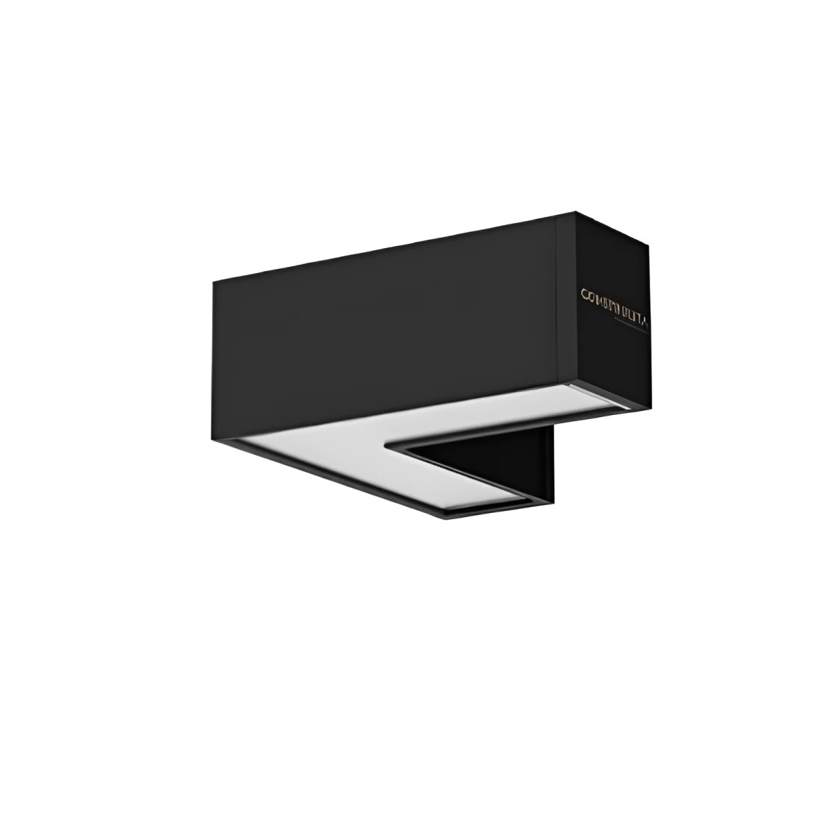 Lampara Tecnolite Lineal En L Vector System Pro 3000K Negro