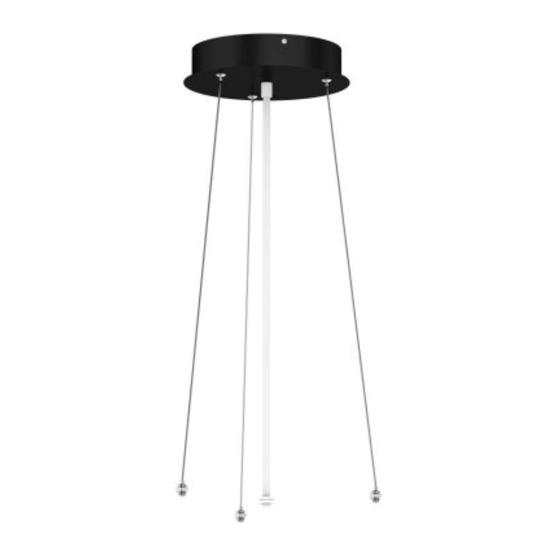 Base Tecnolite Con 3 Puntos De Suspensión Cable Acerado Negro AC8066B