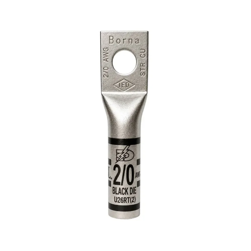 Terminal Barril Largo 2/0AWG Ojo 3/8"