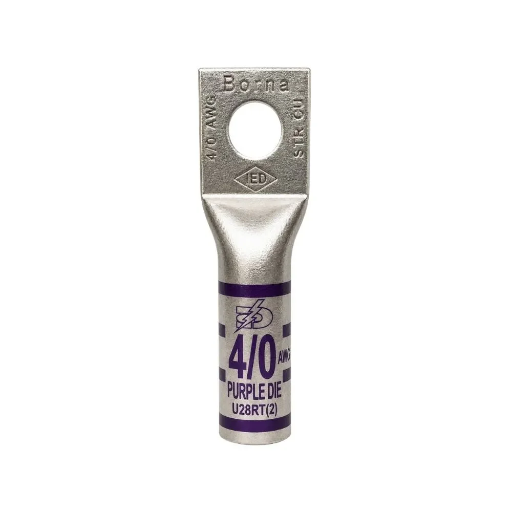 Terminal Barril Largo 4/0AWG Ojo 1/2"