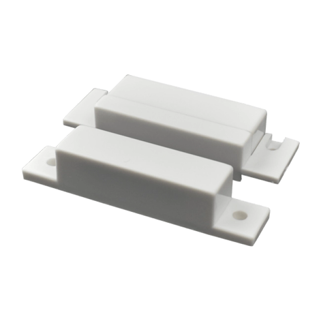Contacto Magnético Para Puertas De Madera Normalmente Cerrado Color Blanco 64X19X12,8Mm