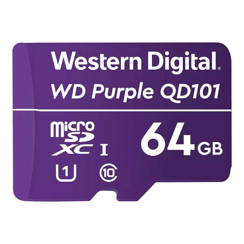 Microsd Wd Purple Clase 10 64Gb Para Videovigilancia