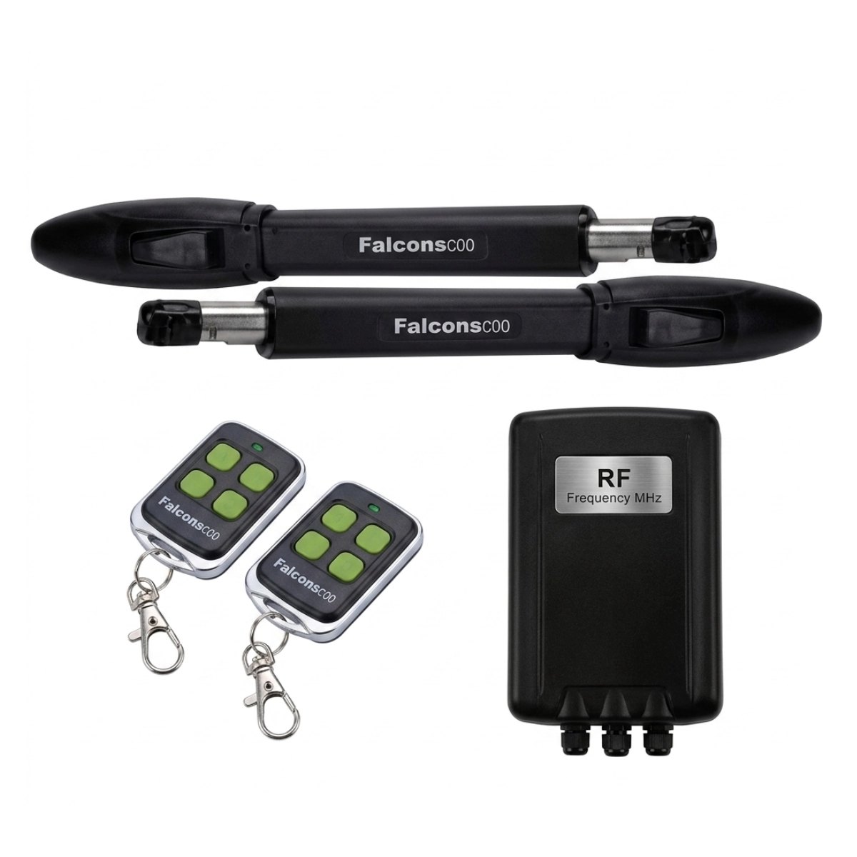 Kit De Motores Batientes Falcon 300 Para Puertas De 2 Hojas De 3Mt De Ancho O Max 300Kg De Peso Por Hoja