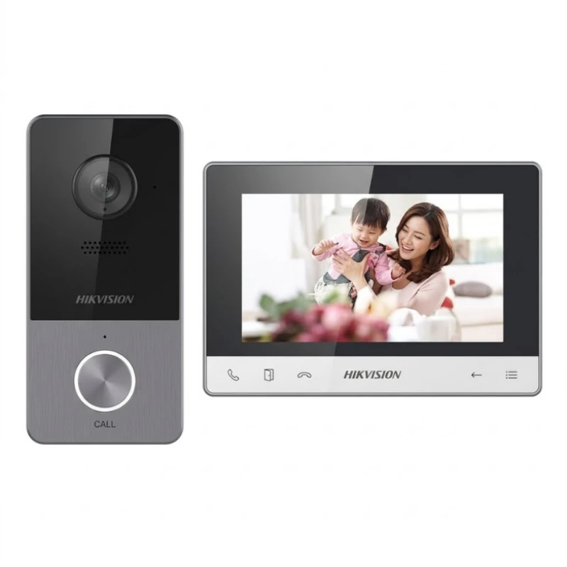 Videoportero Inalámbrico Hikvision, Pantalla 7 Negro