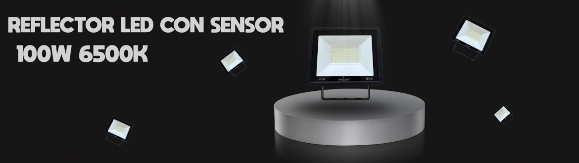 Reflector LED Con Sensor 100W 6500K