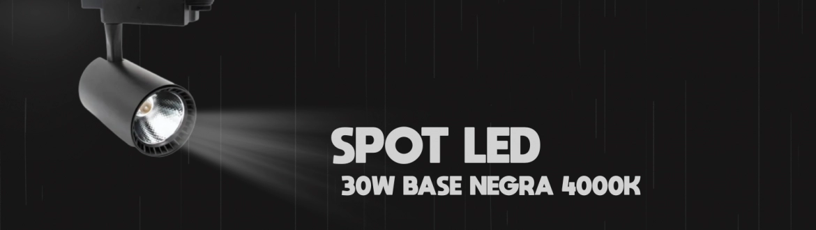 Spot Led 30W Base Negra 4000K