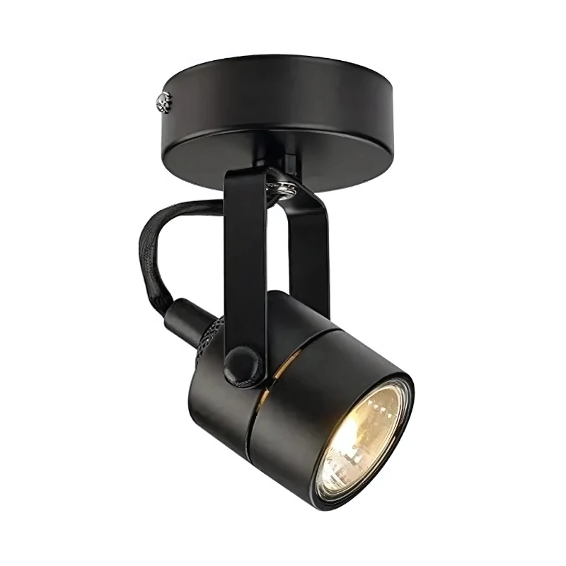 Spot Redondo Sobreponer Negro GU-10