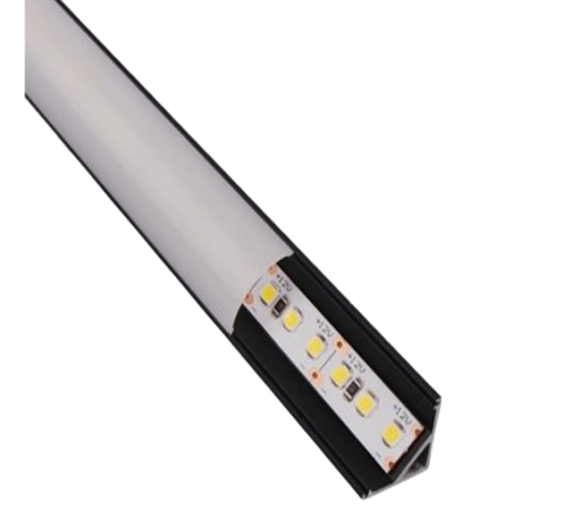 Perfil Negro Esquinero 15.7*15.7mm Peso 183Gr 3Metros