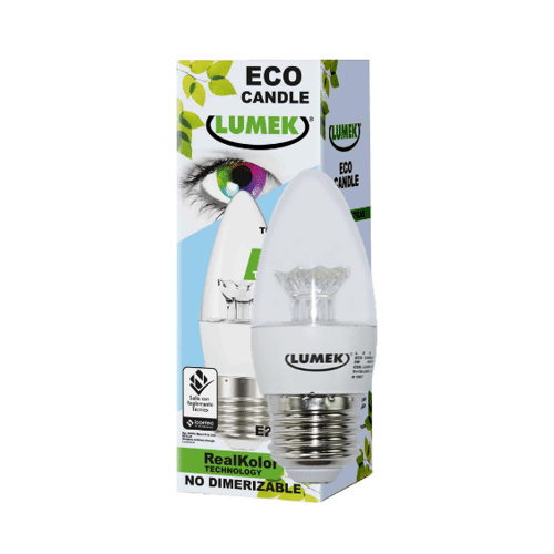 Bombillo LED Lumek E27 Eco Vela 6.5W 6500K